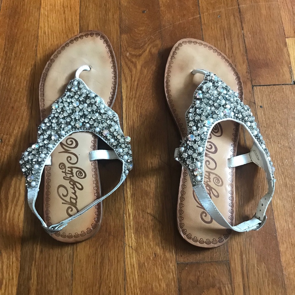 Naughty Monkey rhinestone sandals